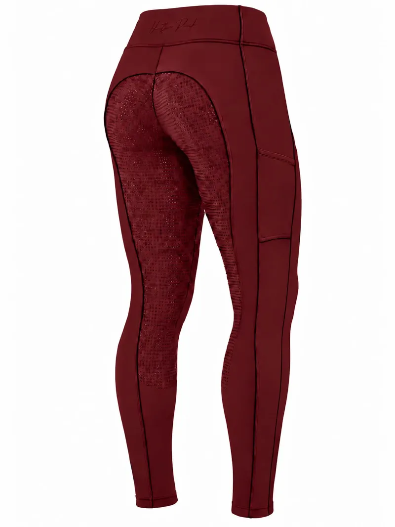 Hatton Park Orleton Winter Riding Tights - Sundried Tomatoe-1