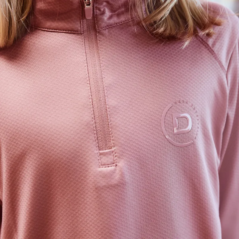 Dublin Breathable Long Sleeve Children's Riding Top - Dusty Rose-3