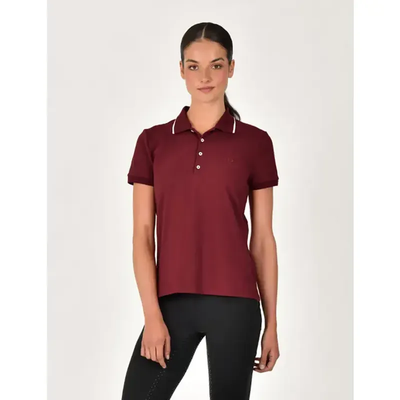 Dublin Cotton Pique Ladies Polo Top - Cabernet