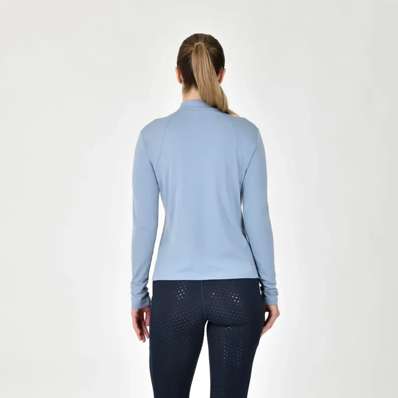Dublin Brushed Long Sleeve Ladies Riding Top - Blue Fog-1