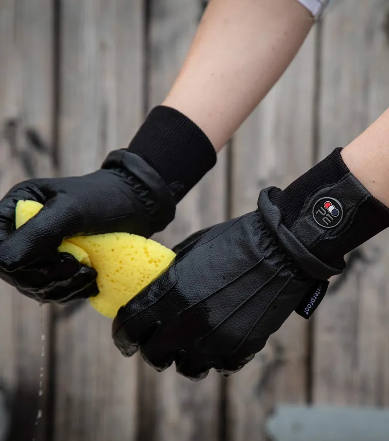 Premier Equine Dajour Waterproof Riding Gloves - Black-2