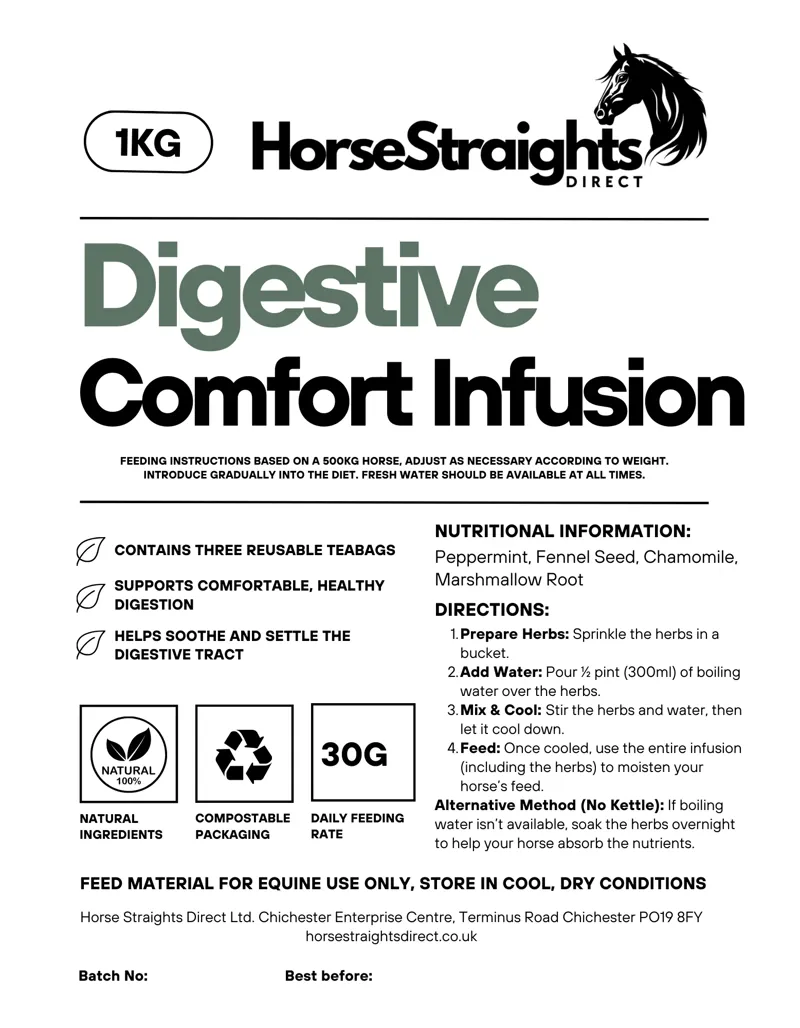 Horse Straights Direct Digestive Comfort Infusion - 1kg-2