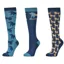 Dublin 3 Pack Socks - Navy Nordic Ponies