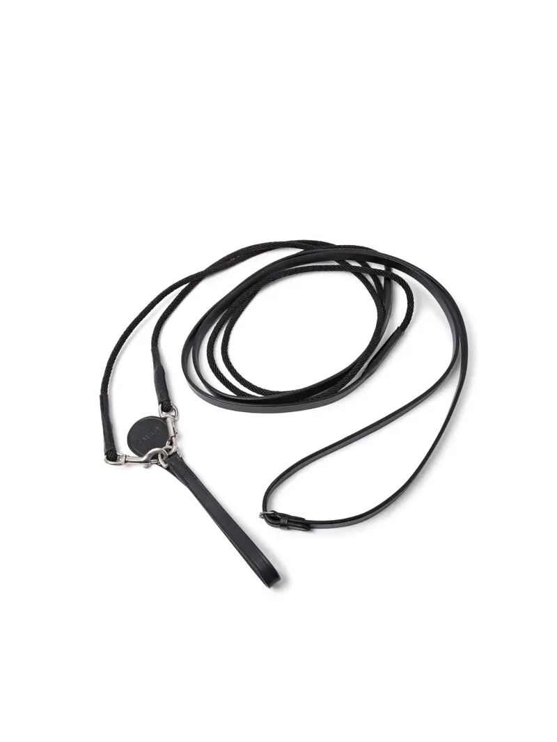 EcoRider Leather Draw Reins - Black - One Size