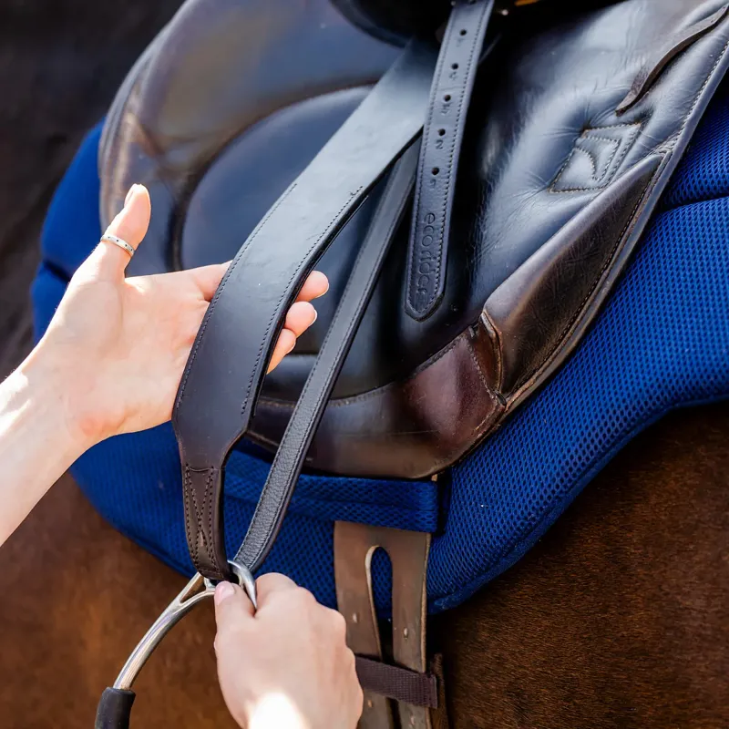 EcoRider Ultra Comfort Balance Stirrup Leathers - Black - GP-3
