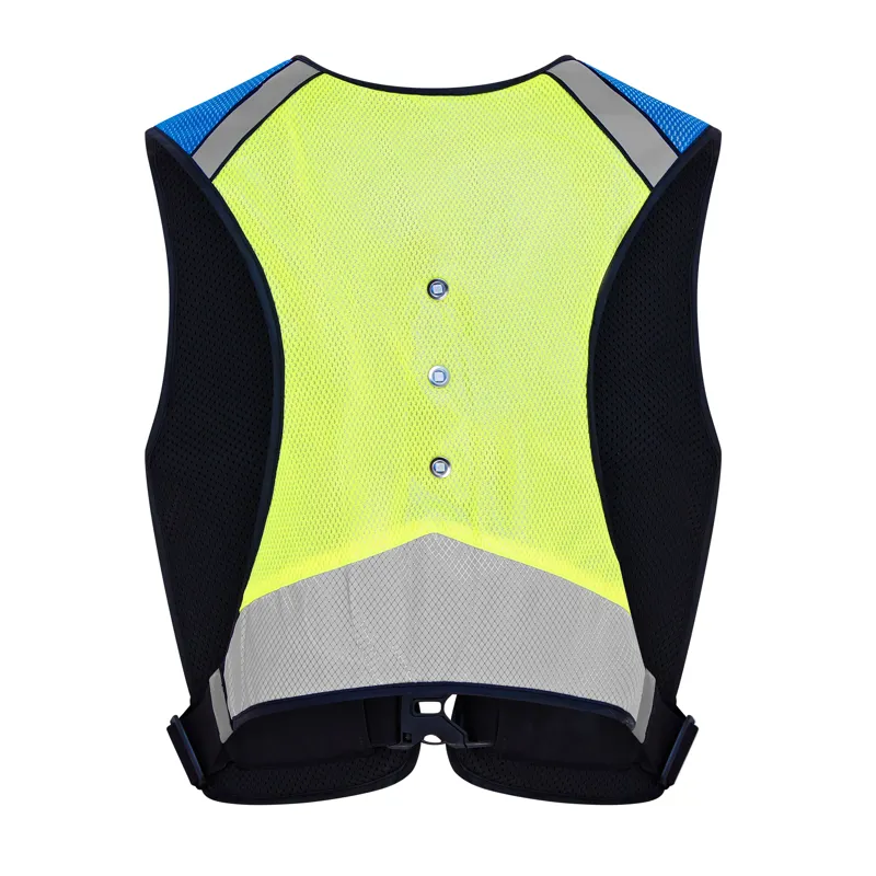 Equi Light Pro Hi-Viz LED Adults Rider Vest - Blue/Yellow-2