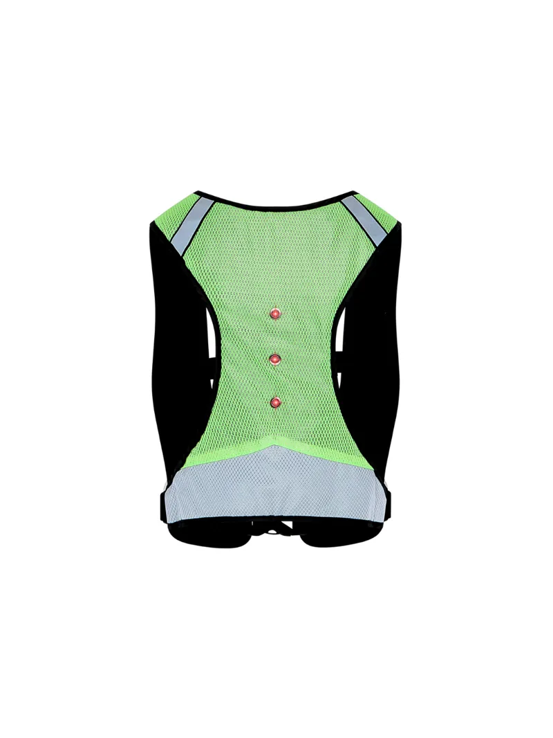 Equi Light Hi-Viz LED Adults Rider Vest - Lime/Silver-1