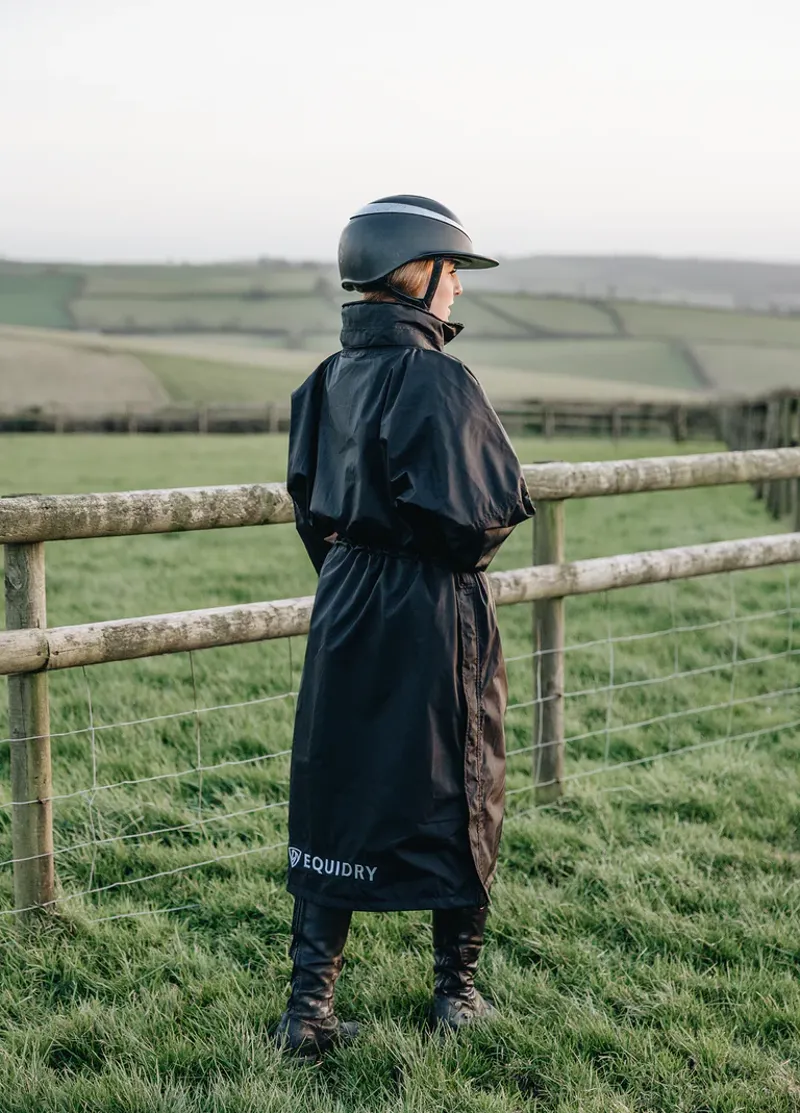 EQUIDRY EQUIMAC Waterproof Jacket with Thin Mesh Lining - Black/Black-6