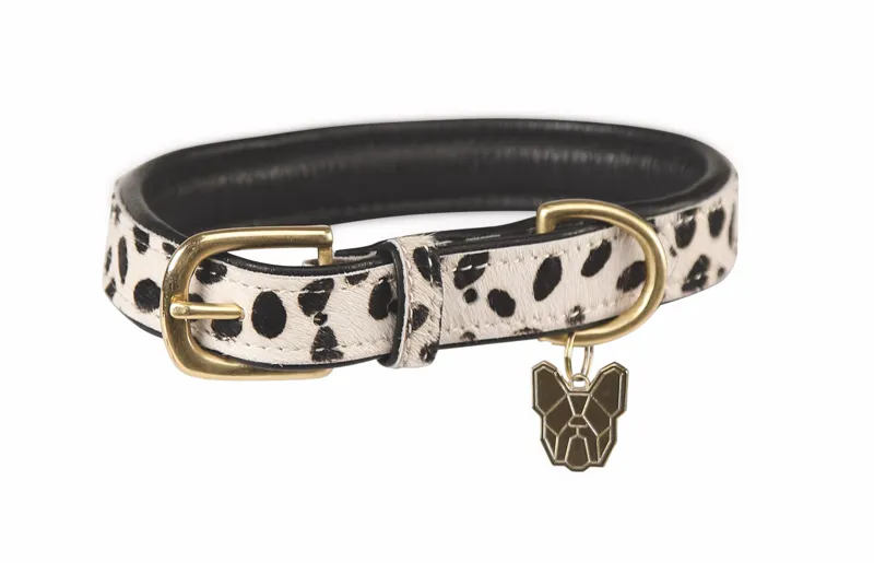 Shires Digby and Fox Cow Hair Dog Collar - Spot