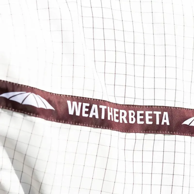 WeatherBeeta Hybrid Seasons Combo Neck Fly Rug - White/Maroon-3