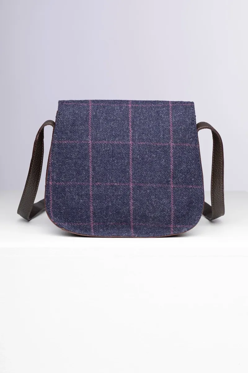 Rydale Ladies Helmsley Tweed Saddle Bag - Navy Tweed-1