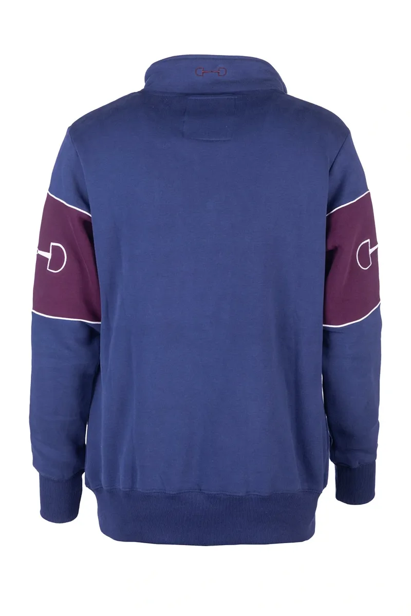 Rydale Ladies Byland Snaffle Sweatshirt - Denim/Berry-1