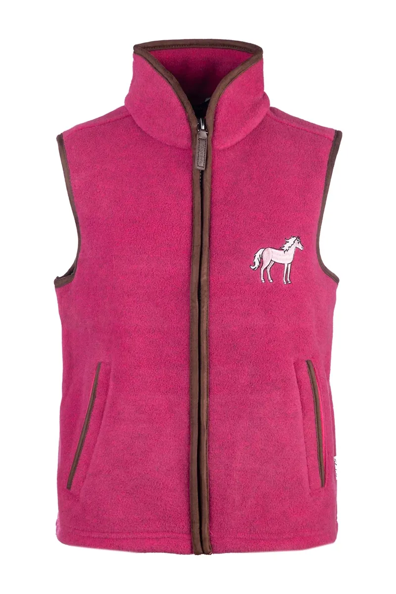 Rydale Junior Huggate Fleece Waistcoat - Horse Pink