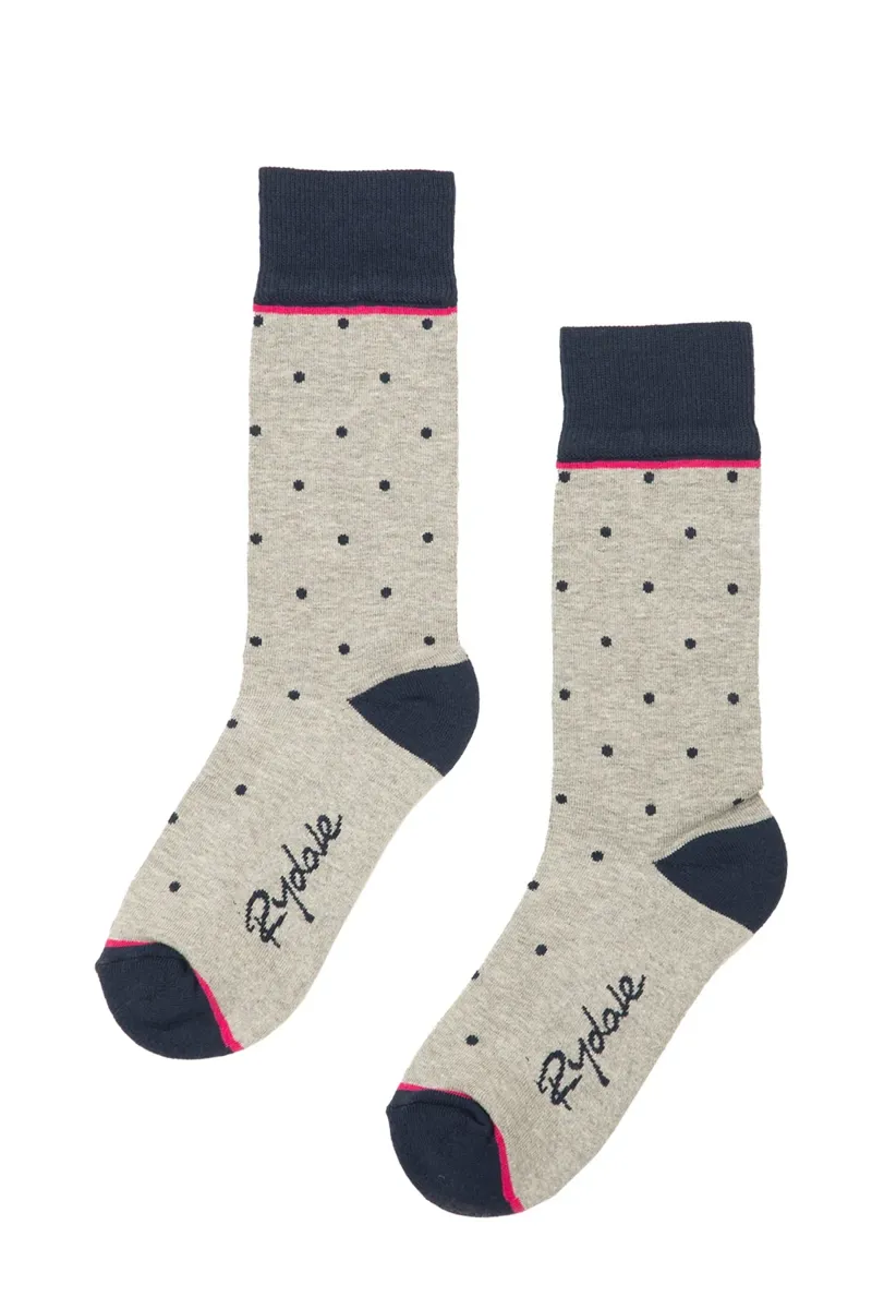Rydale Ladies Dotty Ankle Socks - Grey Marl