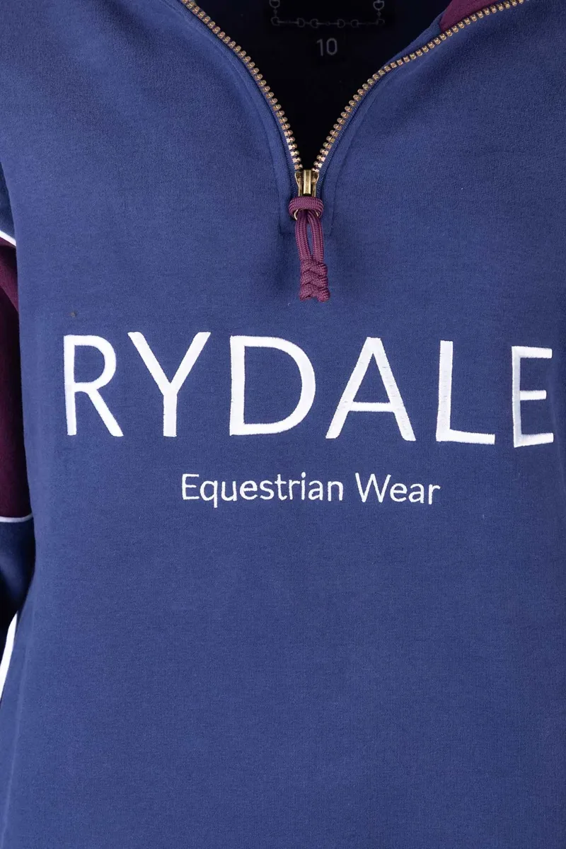Rydale Ladies Byland Snaffle Sweatshirt - Denim/Berry-2
