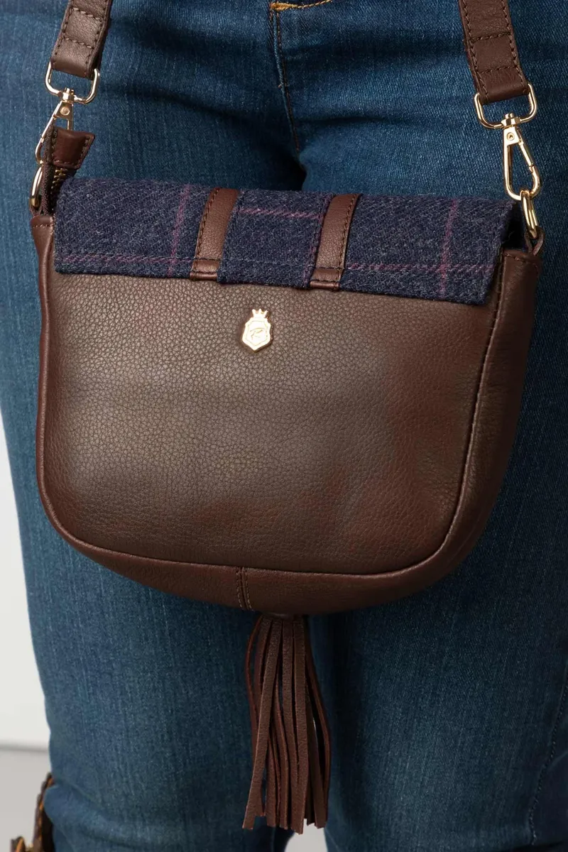 Rydale Ladies Helmsley Tweed Cross Body Bag - Navy Tweed-3