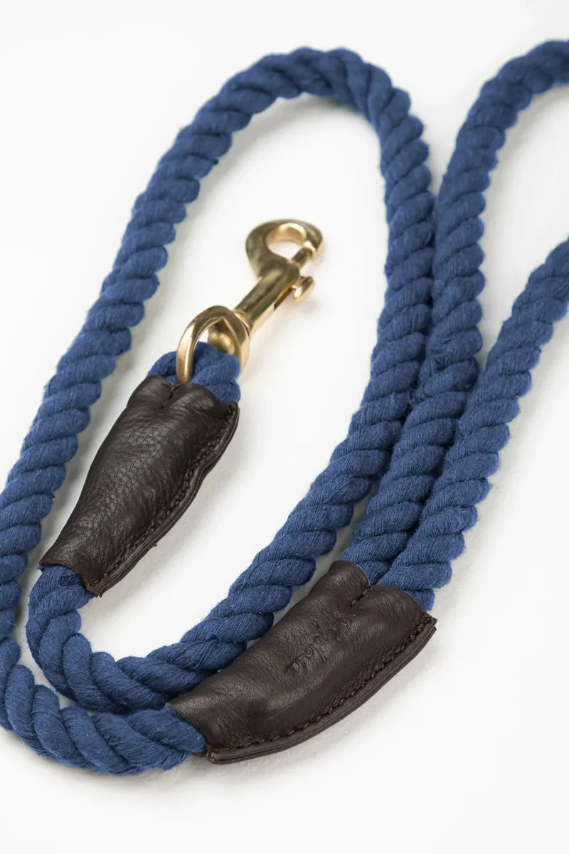 Rydale Rope Yapham Dog Lead - Navy-1