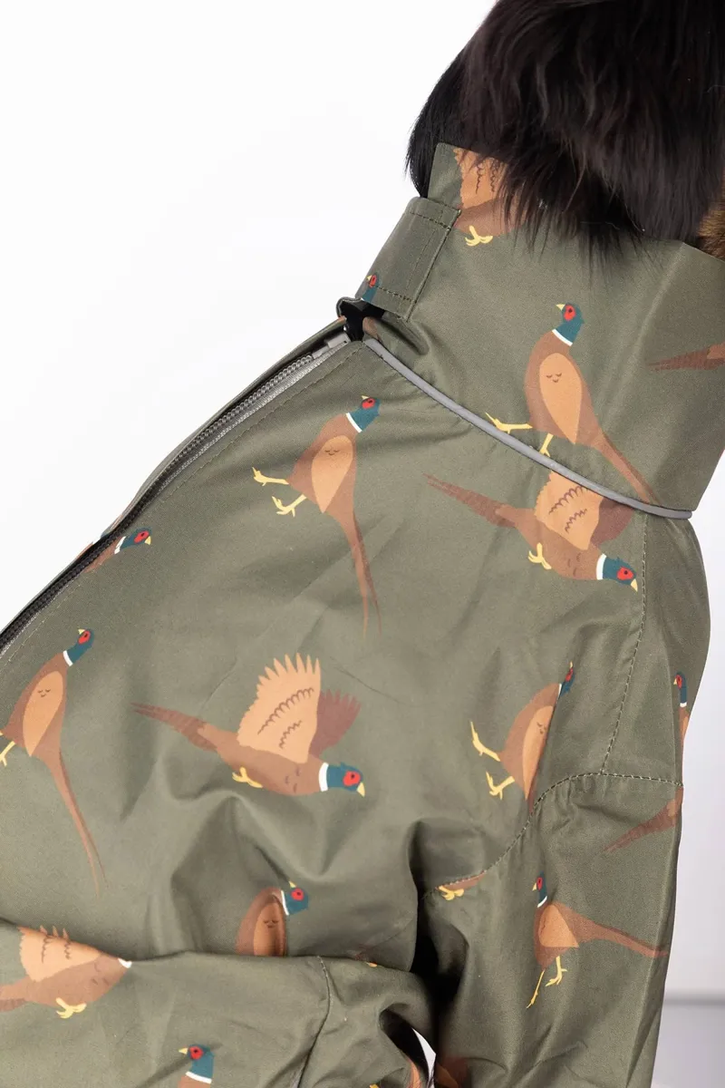 Rydale Yapham Patterned Dog Raincoats - Pheasant-2
