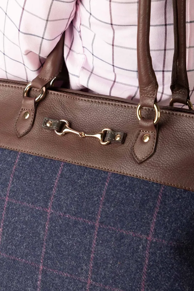 Rydale Ladies Helmsley Tweed Tote Bag - Navy Tweed-2