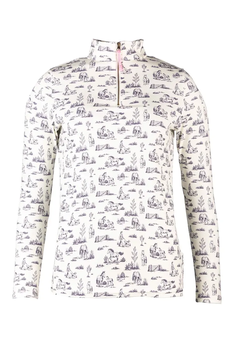 Rydale Ladies Foxholes Long Sleeved 1/4 Zip Top - Horse Life