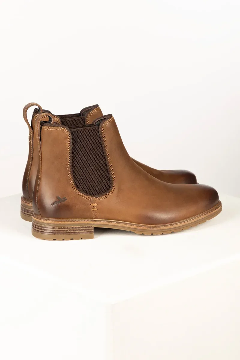 Rydale Mens Thirsk Leather Chelsea Boot - Burnt Tan-1