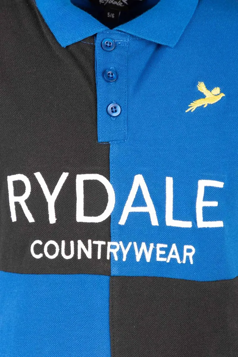 Rydale Junior Ganton Polo Shirt - Blue/Black-2