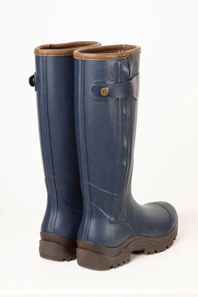Rydale Ladies Lady Gransmoor II Zip Wellington - Navy-1