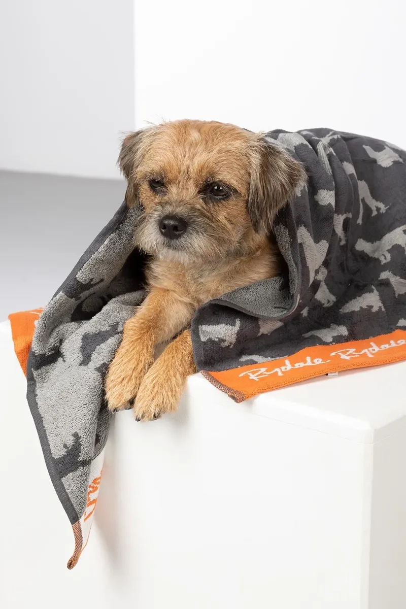 Rydale Small Dog Yapham Drying Towel - Grey-2