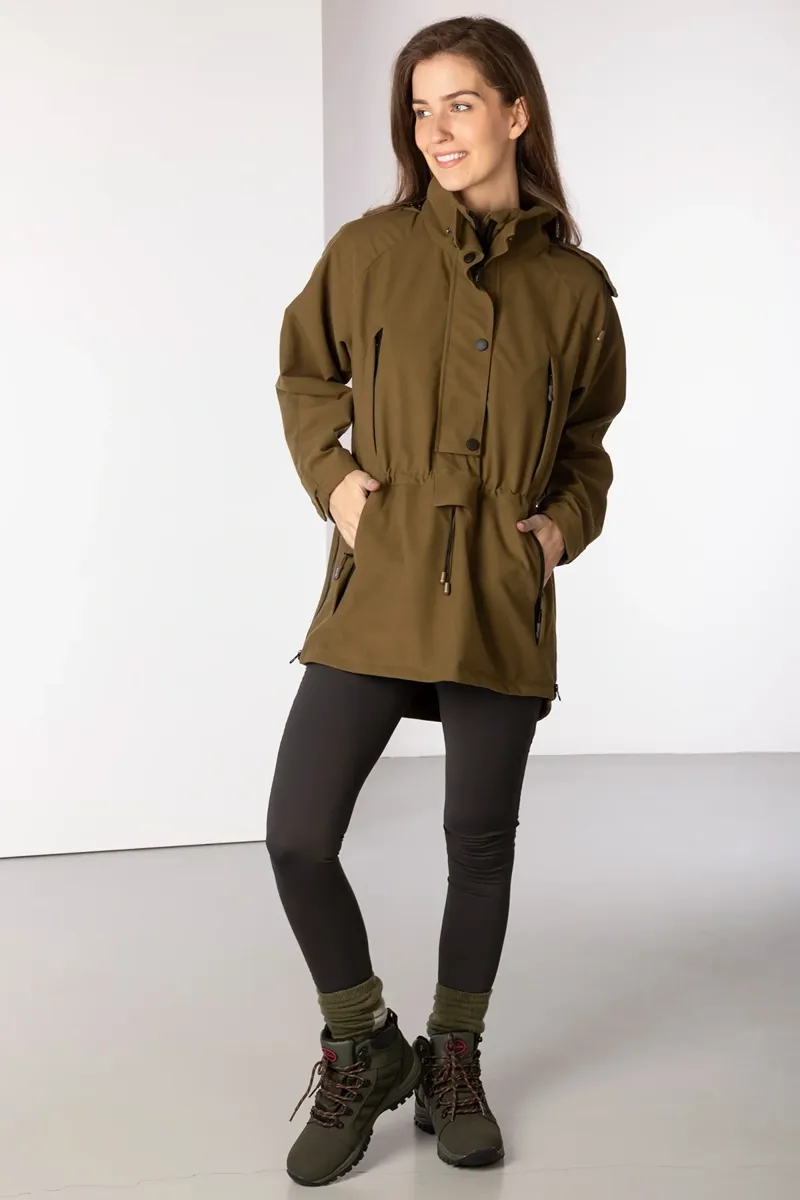 Rydale Ladies Danby Long Performance Shooting Smock - Light Khaki-2