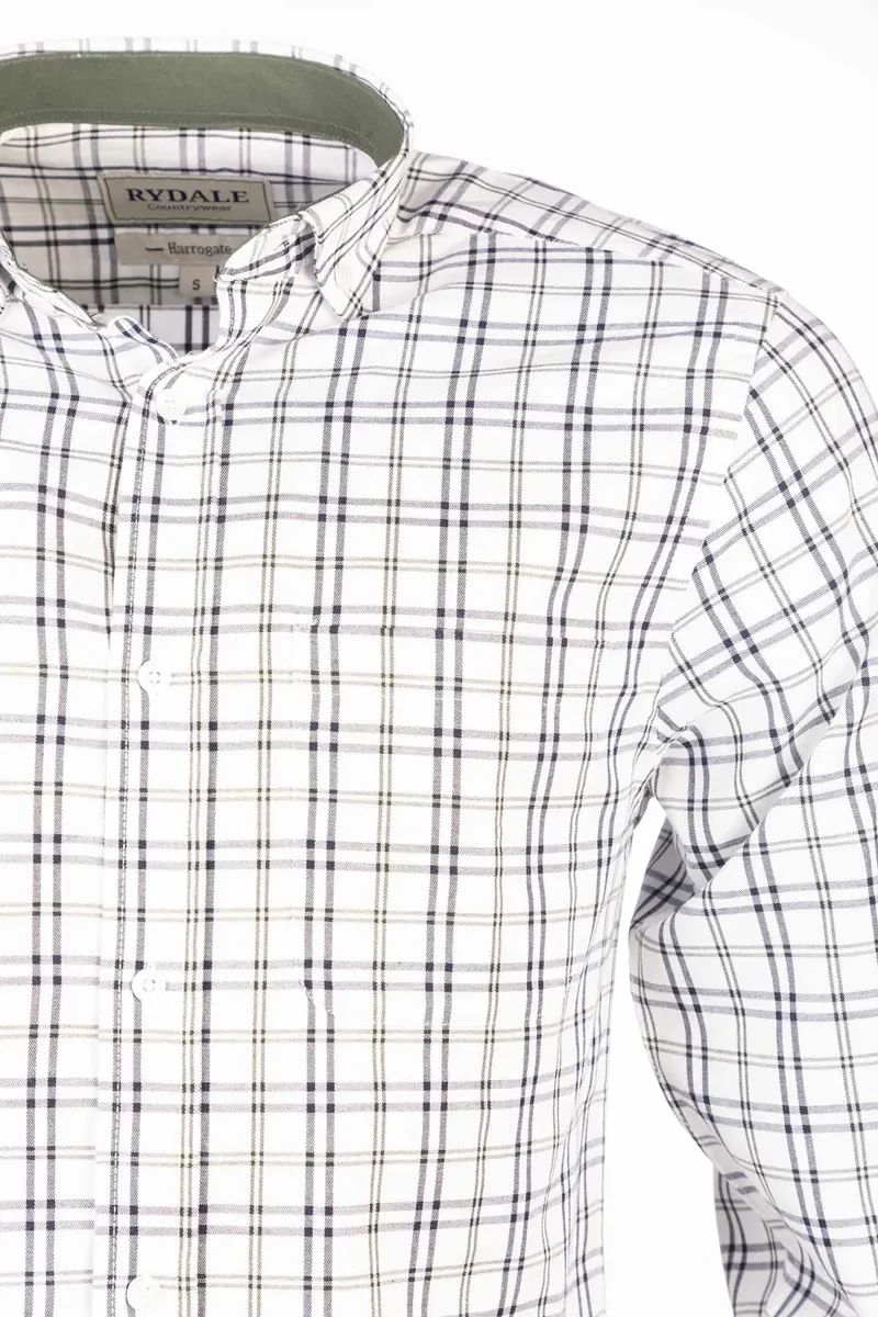 Rydale Men's Button Down Country Shirt - Harrogate Dark Navy/Olive-2