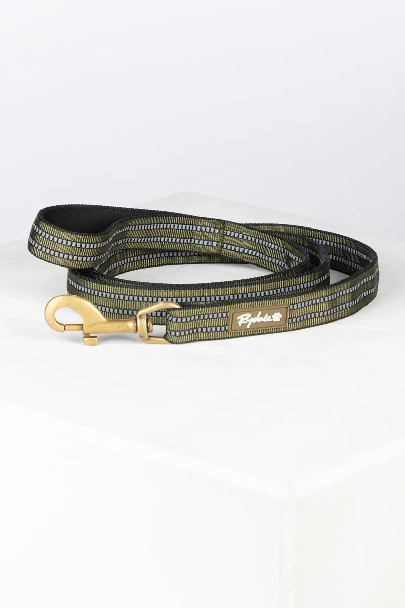Rydale Reflective Yapham Dog Lead - Olive