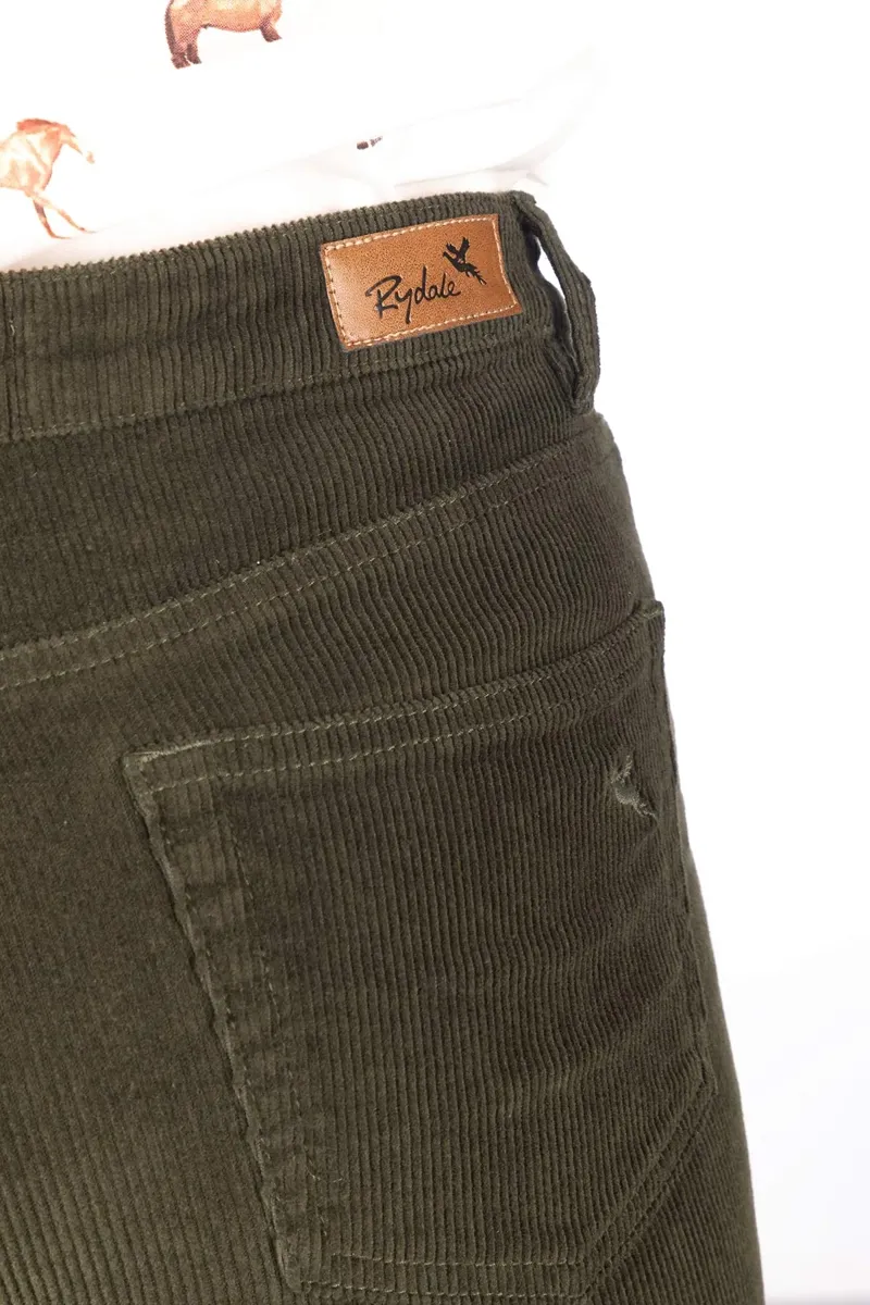 Rydale Ladies Straight Leg Corduroy Trousers - Ella - Khaki-4