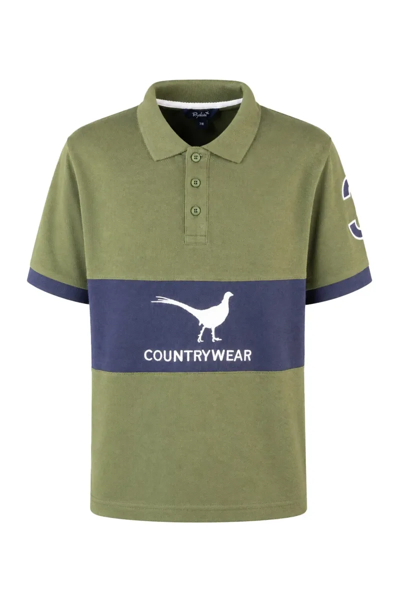 Rydale Boys Byland II Polo Shirt - Olive/Navy