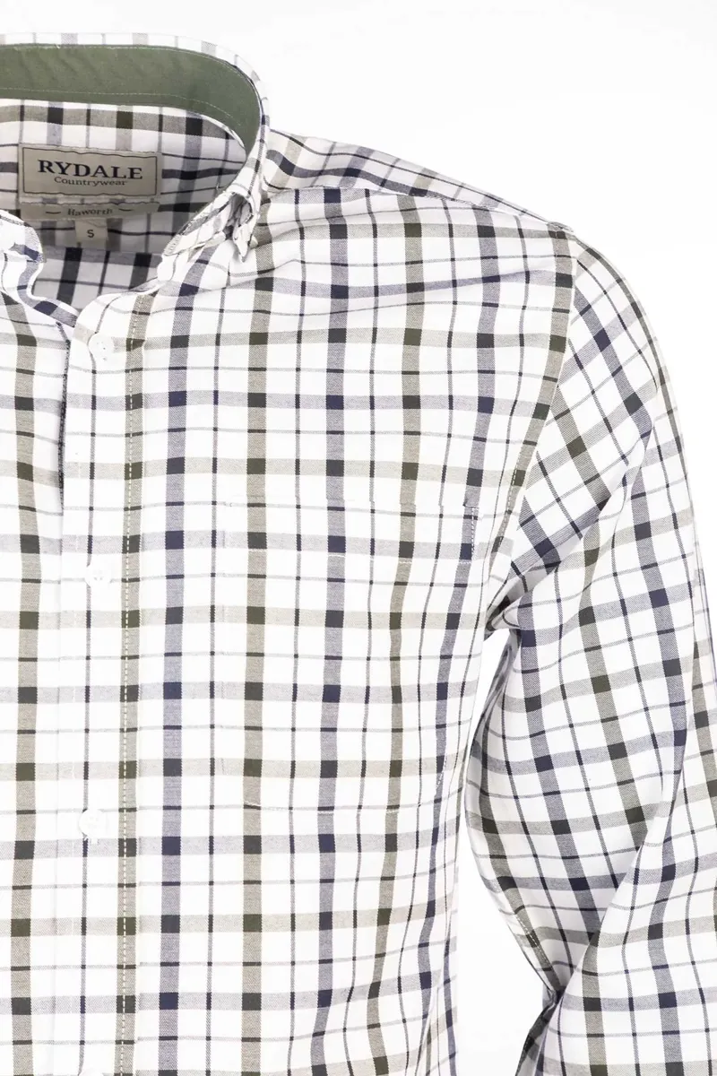 Rydale Men's Button Down Country Shirt - Haworth Dark Navy/Olive-2