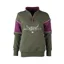 Rydale Ladies Byland Highland Cow Sweatshirt - Olive/Berry