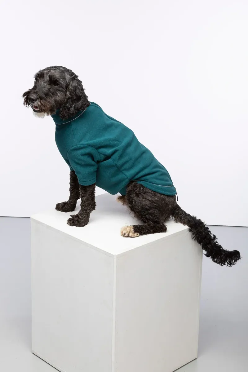 Rydale Yapham Fleece Dog Jumper - Teal-2