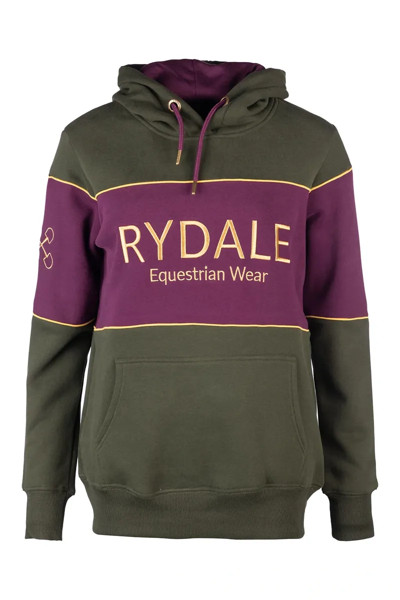 Rydale Ladies Snaffle Hoody - Byland - Dark Olive/Dark Berry
