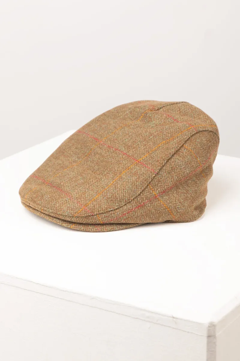 Rydale Terrington Tweed Flat Cap - Brown Check-2