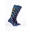 Rydale Junior Bamboo Rich Equestrian Print Riding Socks Pack of Ten - Rosette Navy
