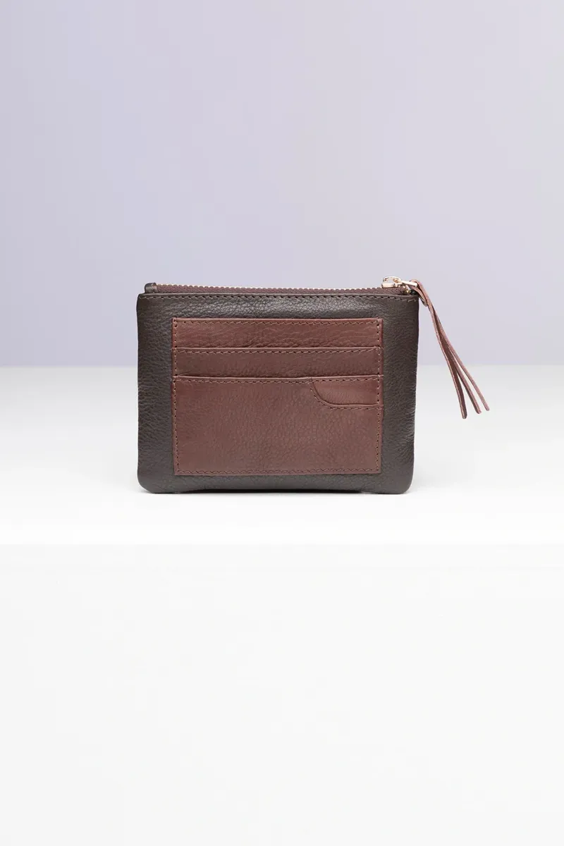 Rydale Ladies Helmsley Leather Coin Purse - Brown-1