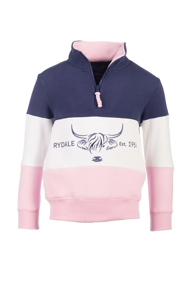 Rydale Byland Kids Sweatshirt - Cow Denim/White/Sorbet