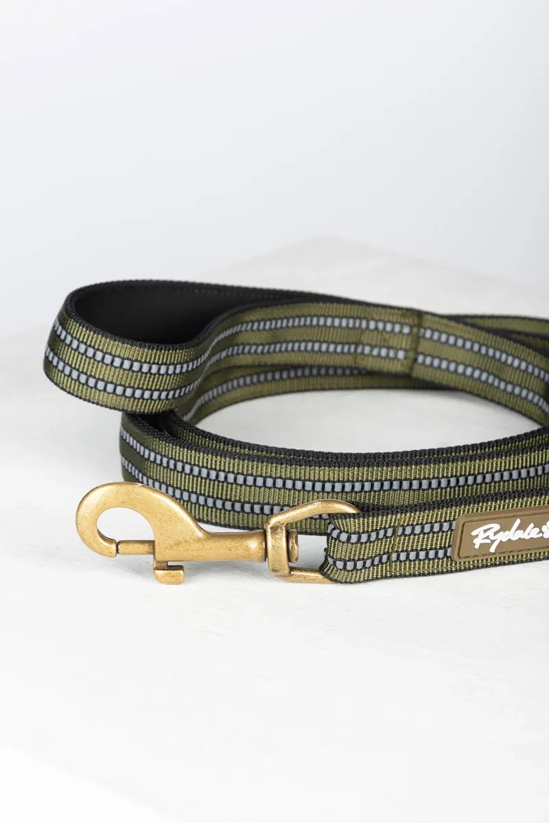 Rydale Reflective Yapham Dog Lead - Olive-3