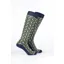 Rydale Womens Bamboo Rich Equestrian Print Riding Socks Pack of Ten - Horse and Snaffle Dark Olive