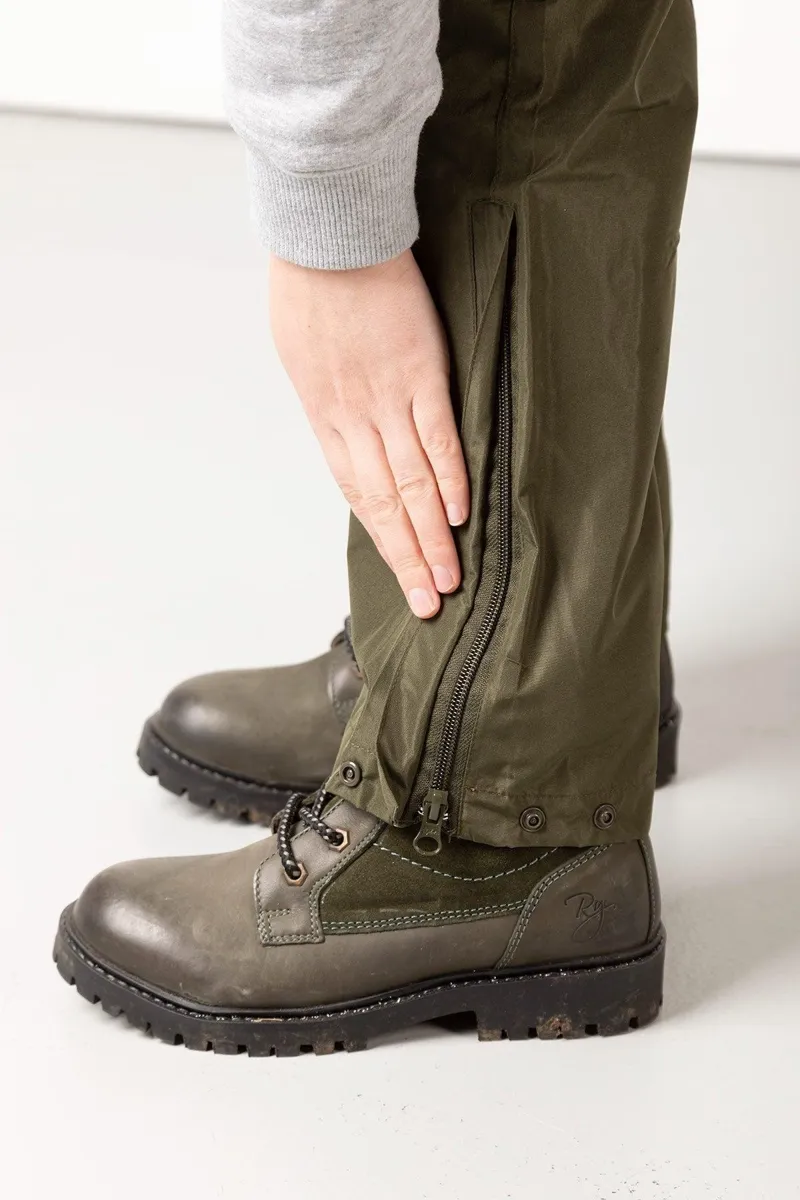 Rydale Ladies Waterproof Overtrousers - Khaki-4