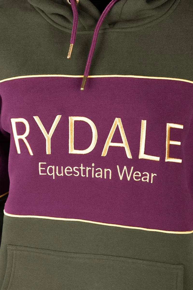 Rydale Ladies Snaffle Hoody - Byland - Dark Olive/Dark Berry-2