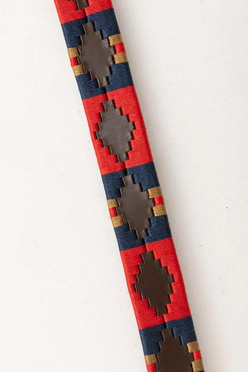 Rydale Askwith Polo Belts - Red/Navy/Gold-1