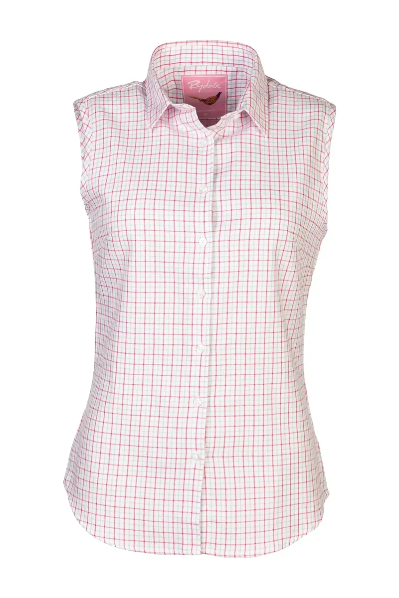 Rydale Ladies Ellie II Hannah Sleeveless Country Shirt - Pink