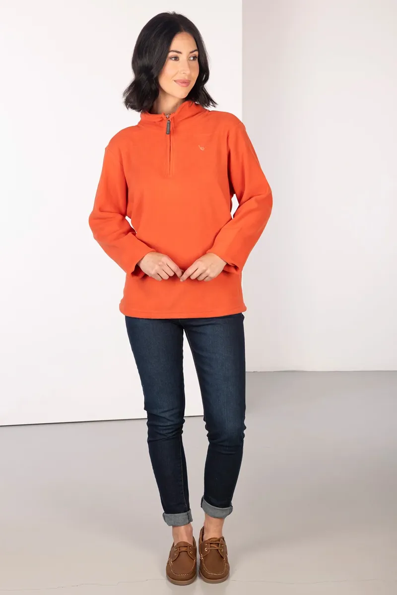 Rydale Ladies Kelk Overhead Pheasant Fleece - Burnt Orange-3