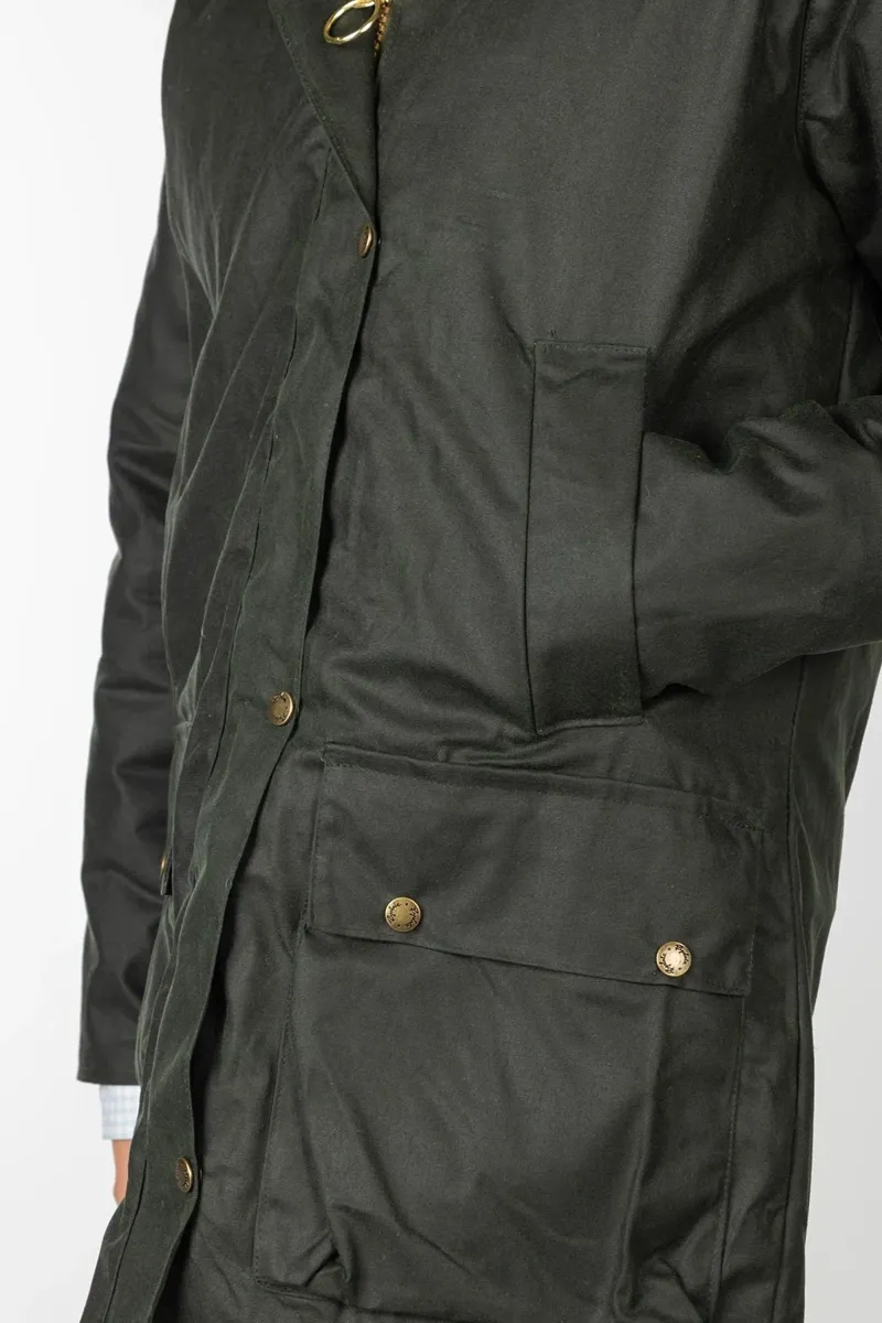 Rydale Ladies Thirsk Wax Jacket - Olive-4