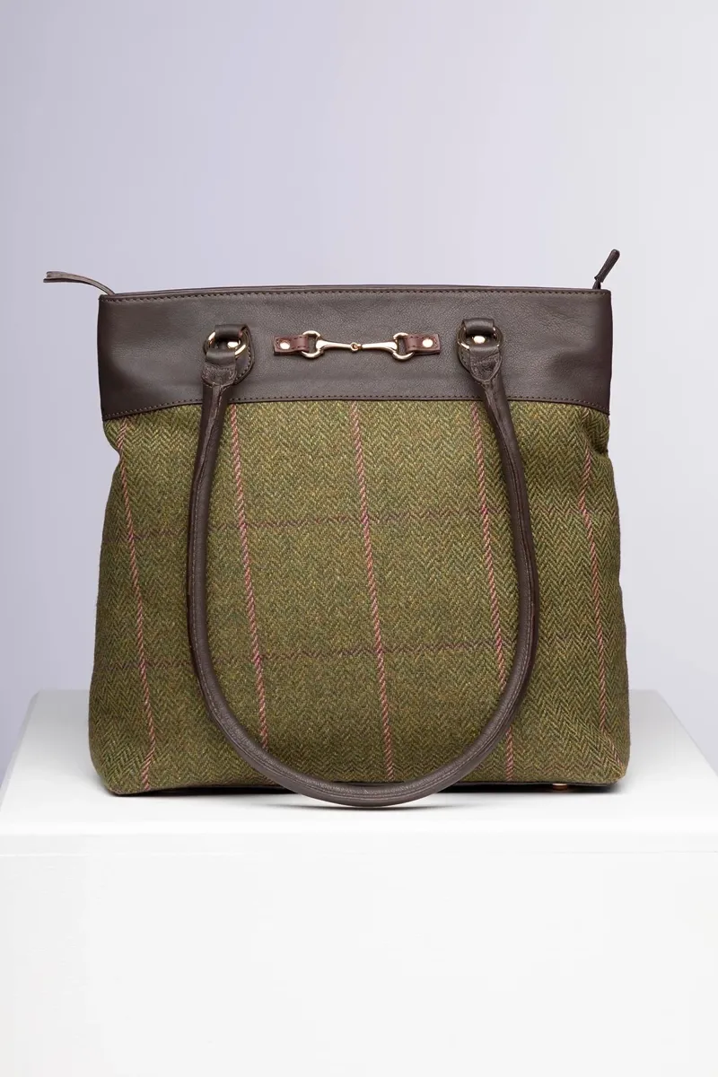 Rydale Ladies Helmsley Tweed Tote Bag - Dark Green